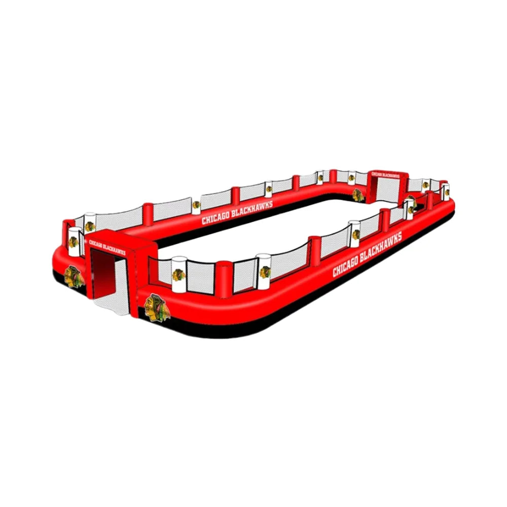 Giant Inflatable Hockey Rink with Built-In Blower