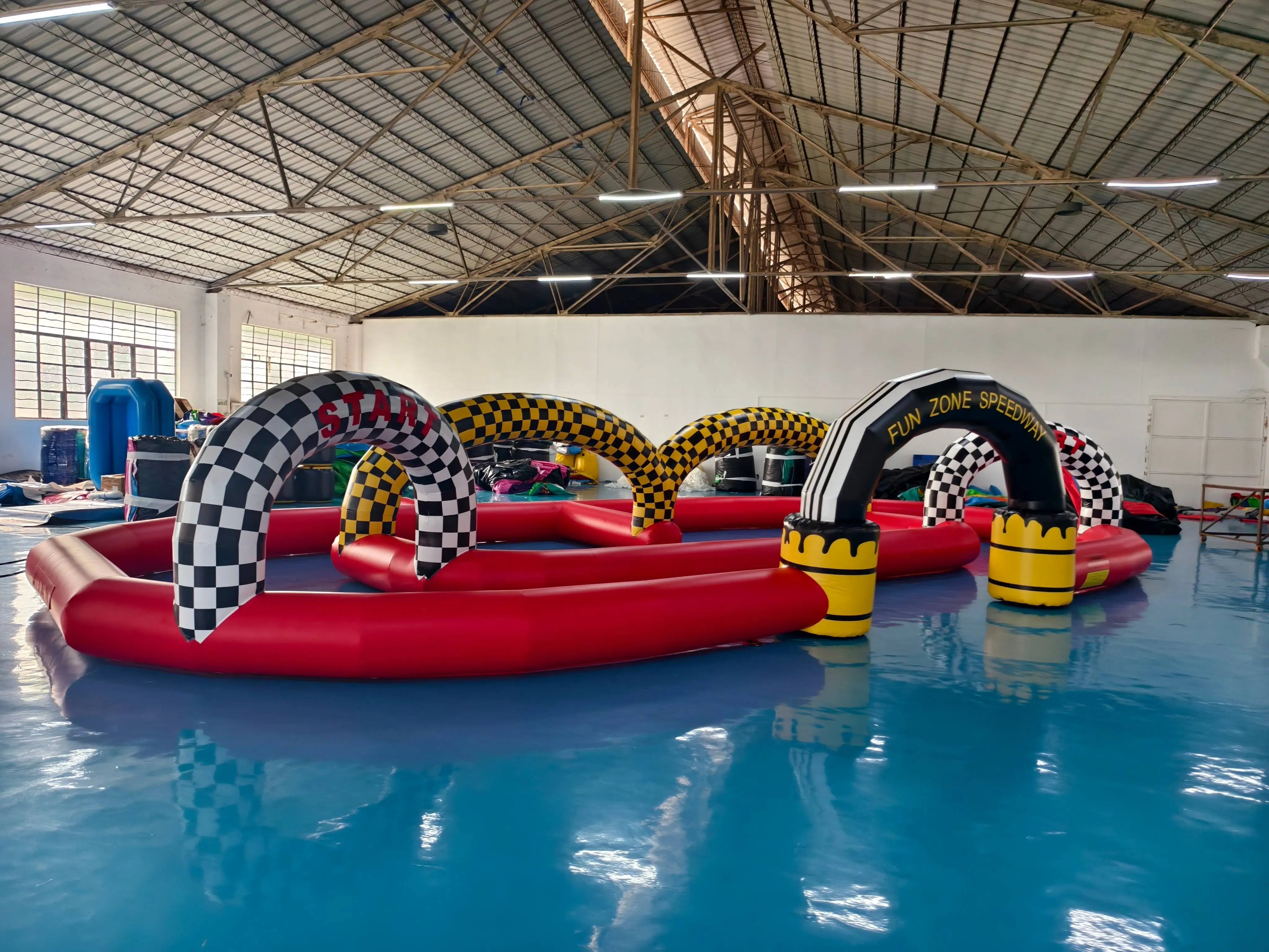 Inflatable Go Kart Racing Track Set