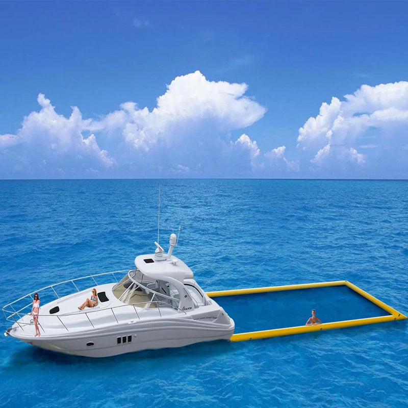 Portable Inflatable Ocean Yacht Pool with Net