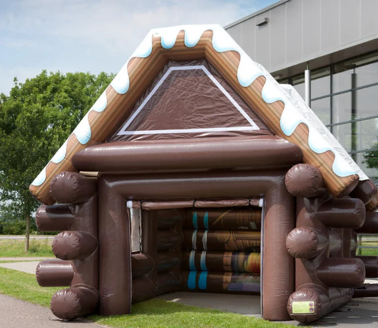 Customized Ski Hut Inflatable Bounce House Rental Outdoor