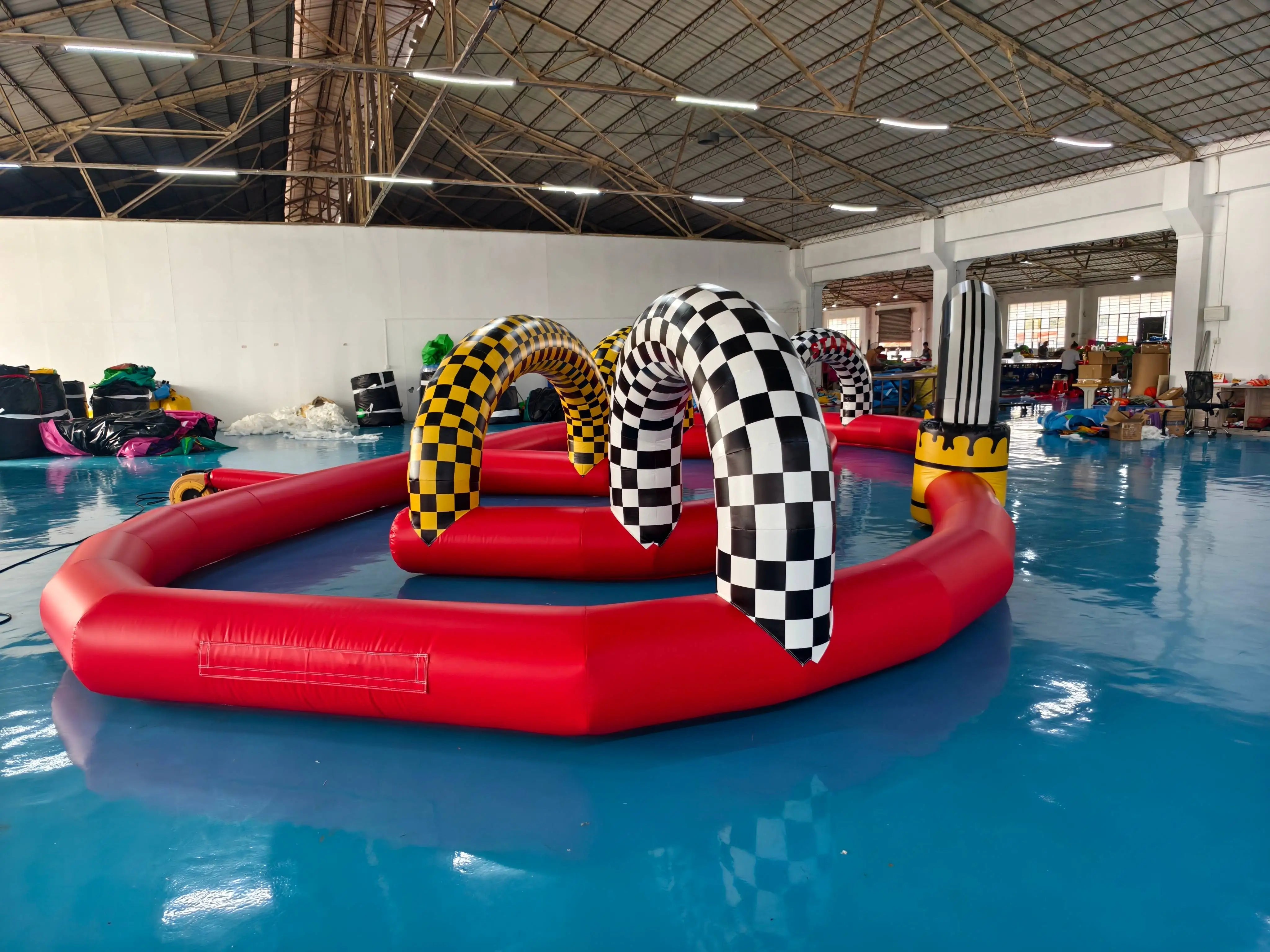 Inflatable Go Kart Racing Track Set