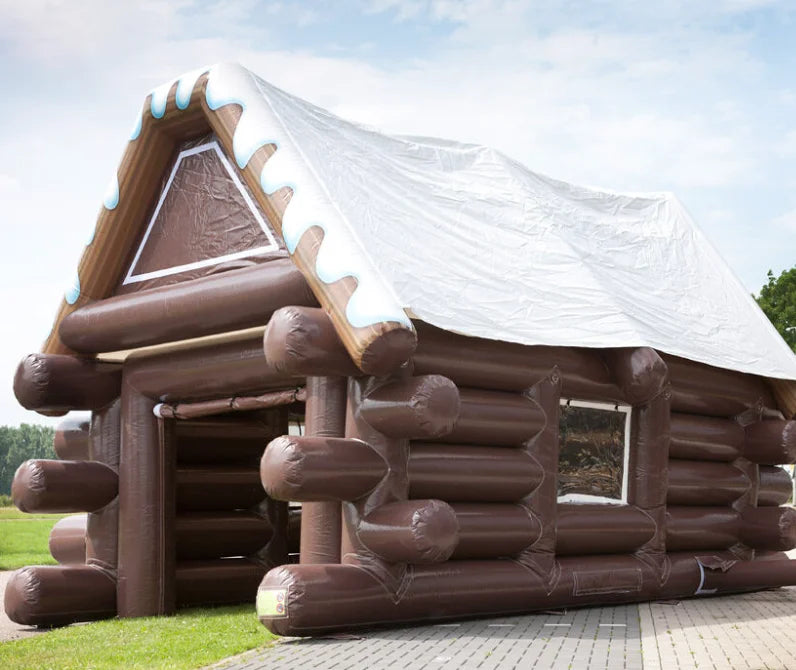 Customized Ski Hut Inflatable Bounce House Rental Outdoor