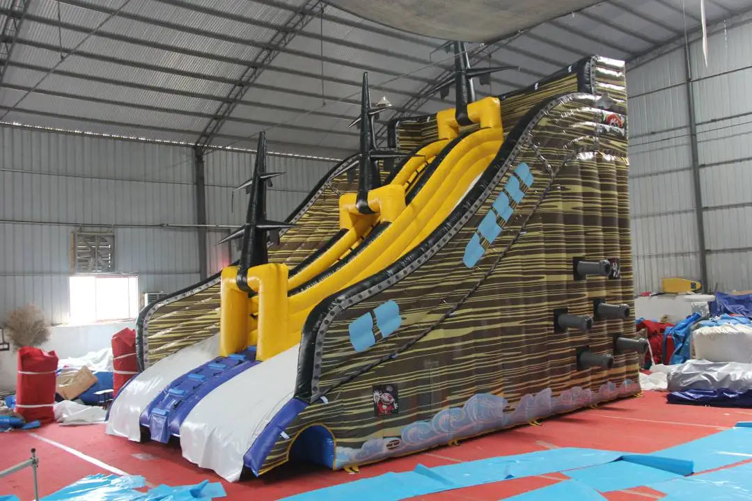 Commercial Inflatable Pirate Ship Water Slide for Events