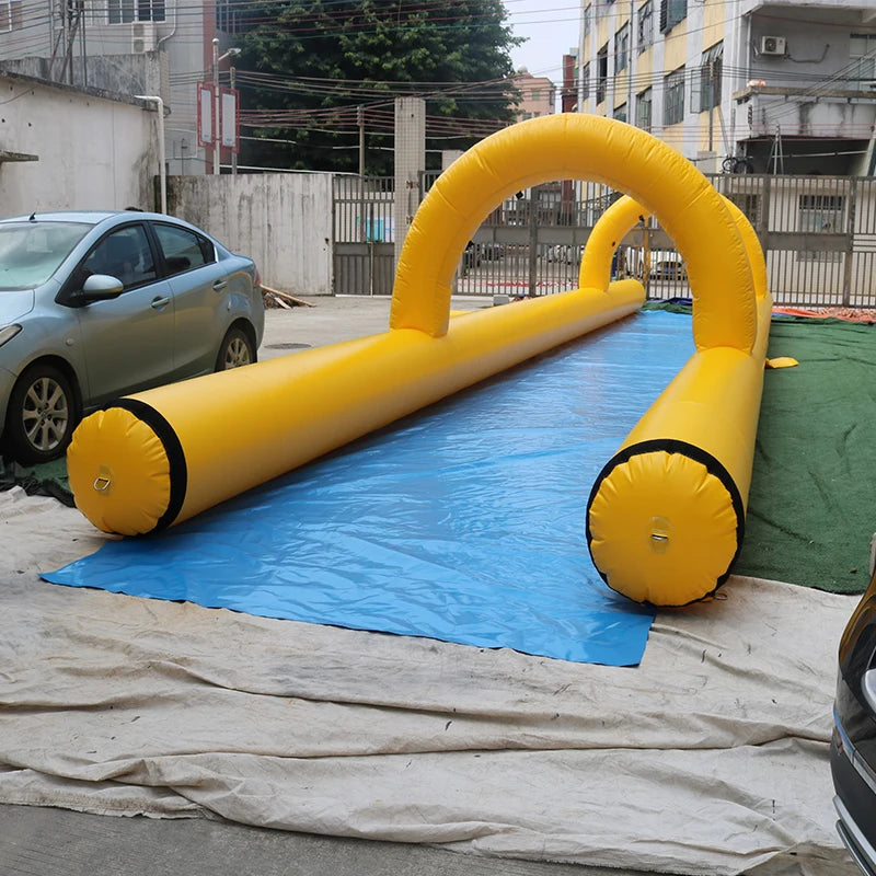 Yellow and Blue Inflatable Slip N Slide Water Slide