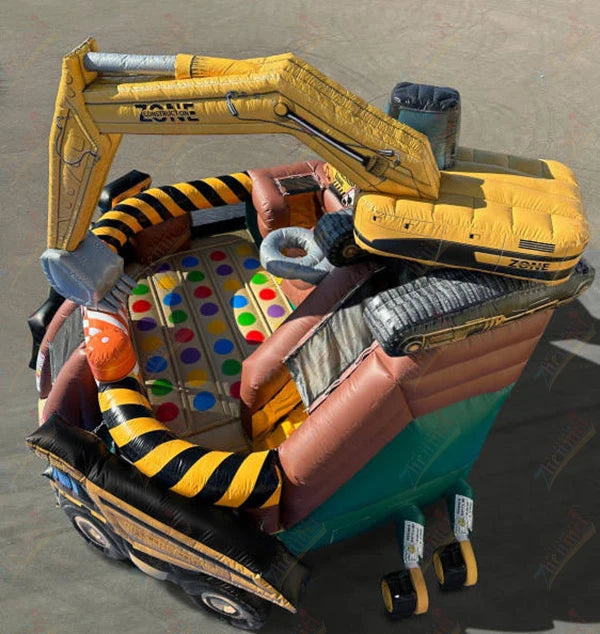 Excavator Truck Inflatable Slide Combo