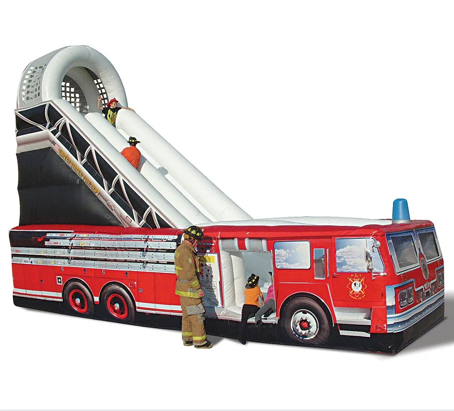 Inflatable Fire Truck Slide Combo for Kids