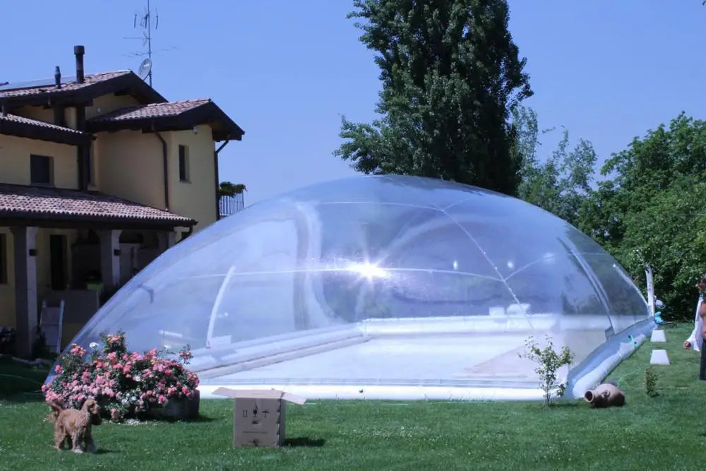 Tente dôme gonflable transparente géante pour piscine