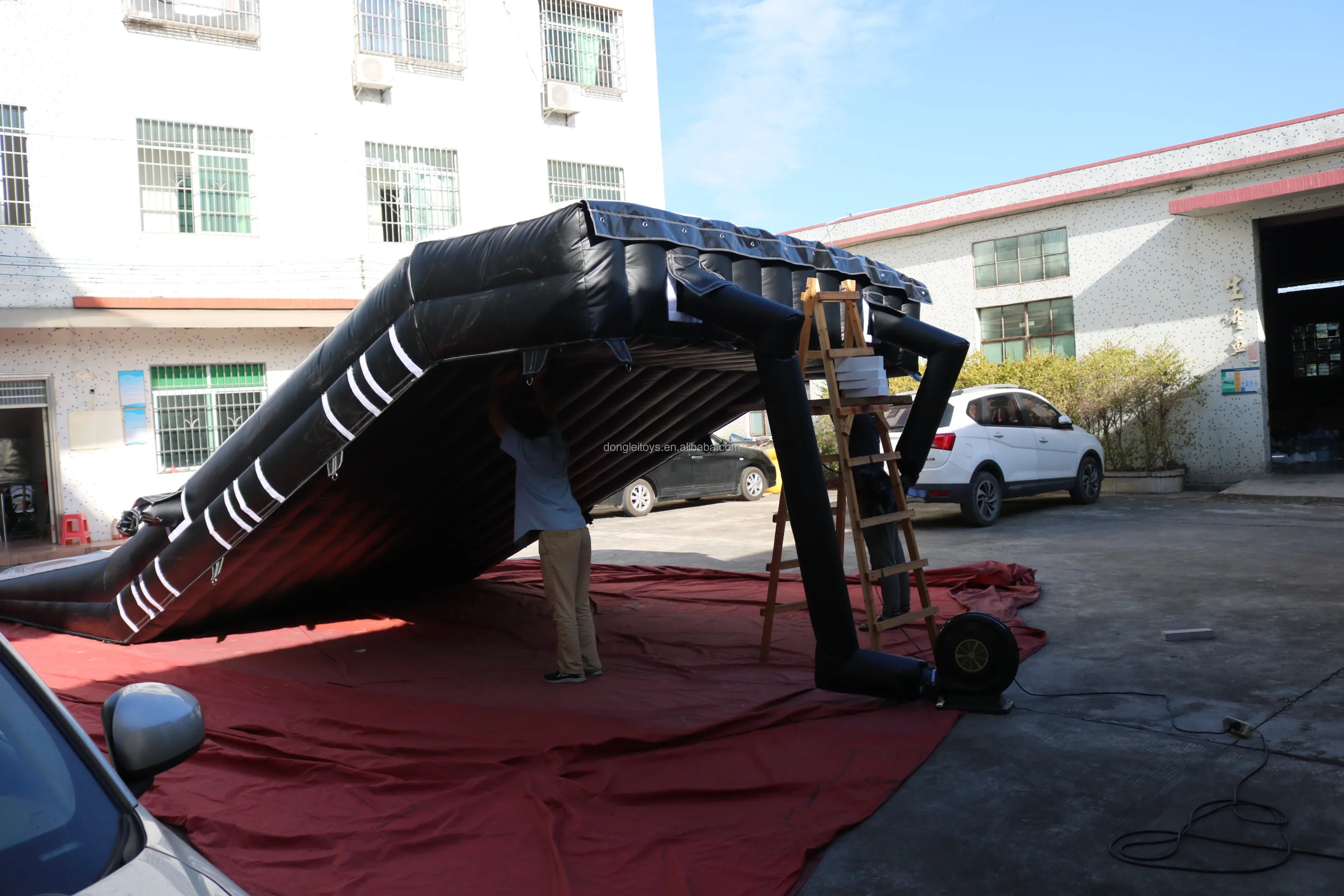 Inflatable BMX Stunt Castle with Landing Air Bag