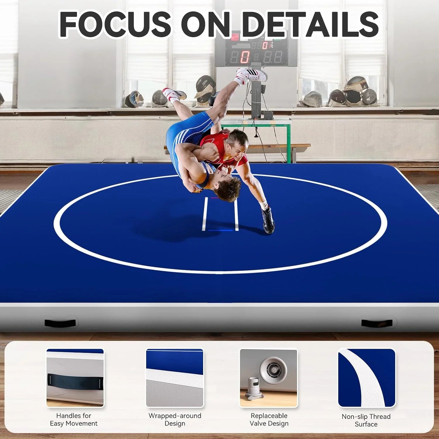 Inflatable Wrestling Mat PVC Durable Jiu Jitsu Judo