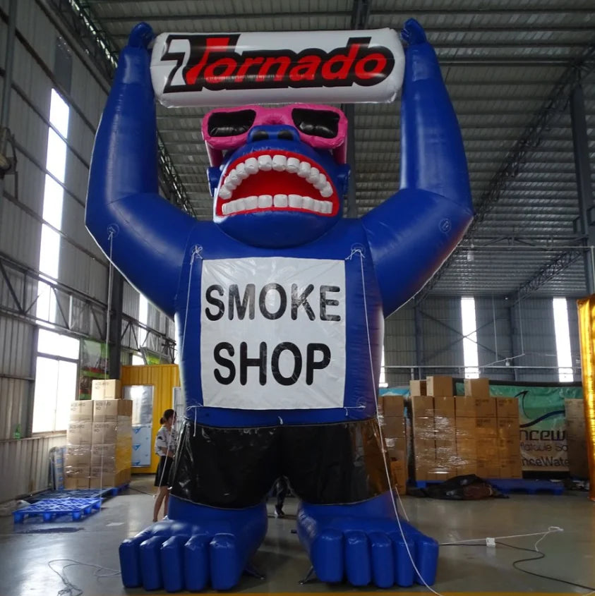Giant Inflatable Gorilla for Smoke Shop Advertising