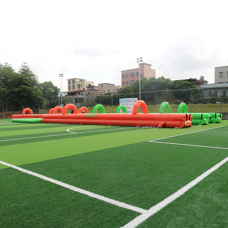 Toboggan aquatique gonflable vert en PVC