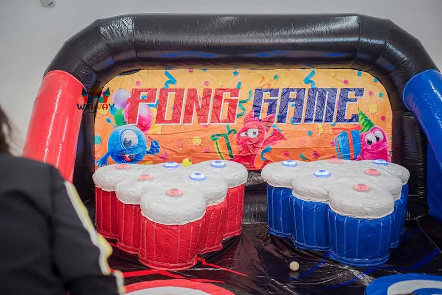 Inflatable Beer Pong Game with Spotlights