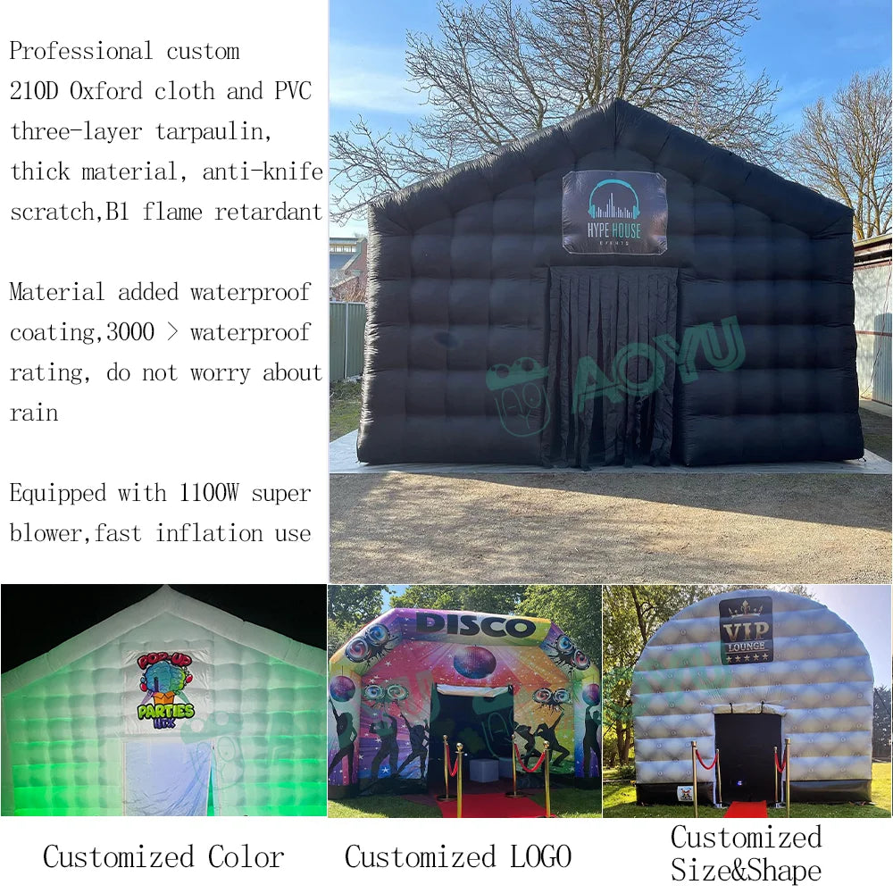 Inflatable DJ Booth Nightclub Tent LED Waterproof Events