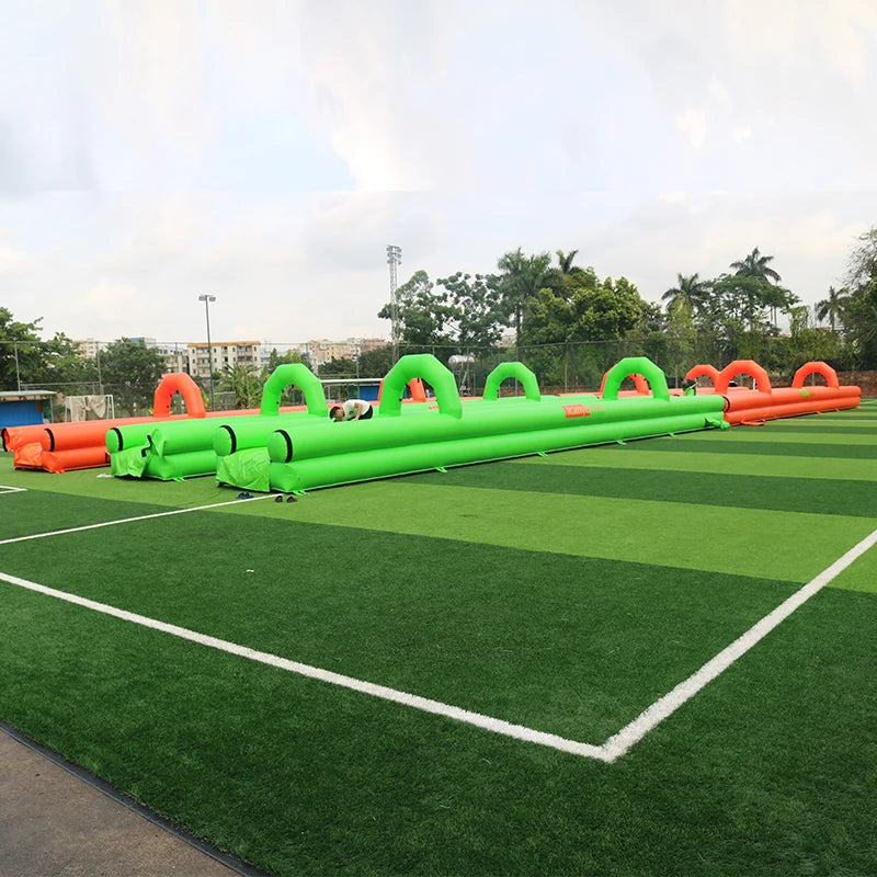 Toboggan aquatique gonflable vert en PVC