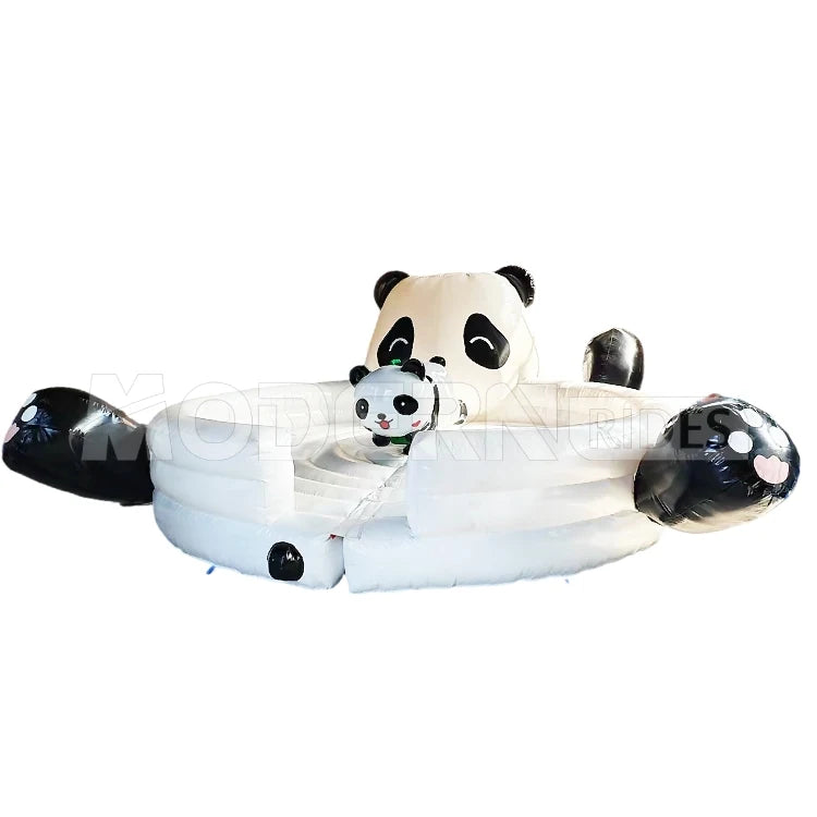 Inflatable Panda Mechanical Bull Ride for Shopping Malls