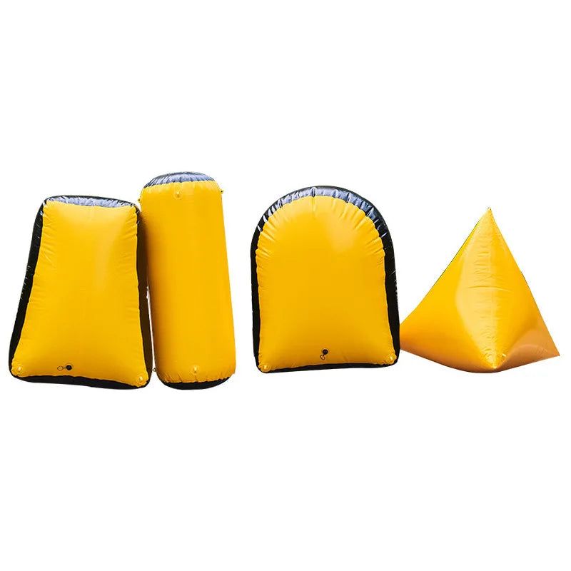 Inflatable Archery Tag Bunkers Set Outdoors