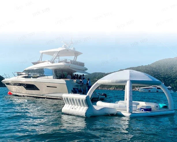 Inflatable Water Dock Platform with Tent