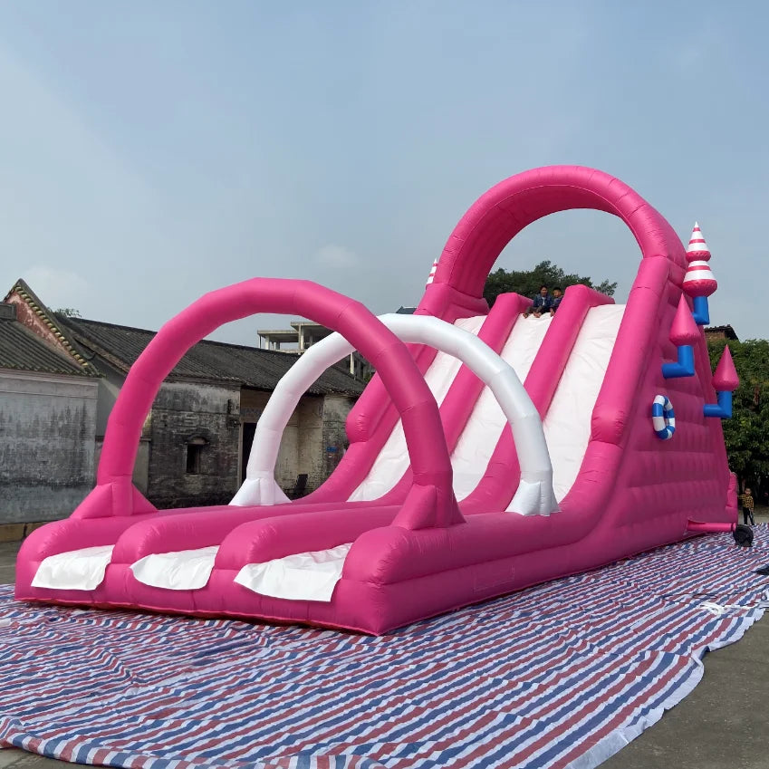 Inflatable Triple Lane Water Slide for Summer Fun