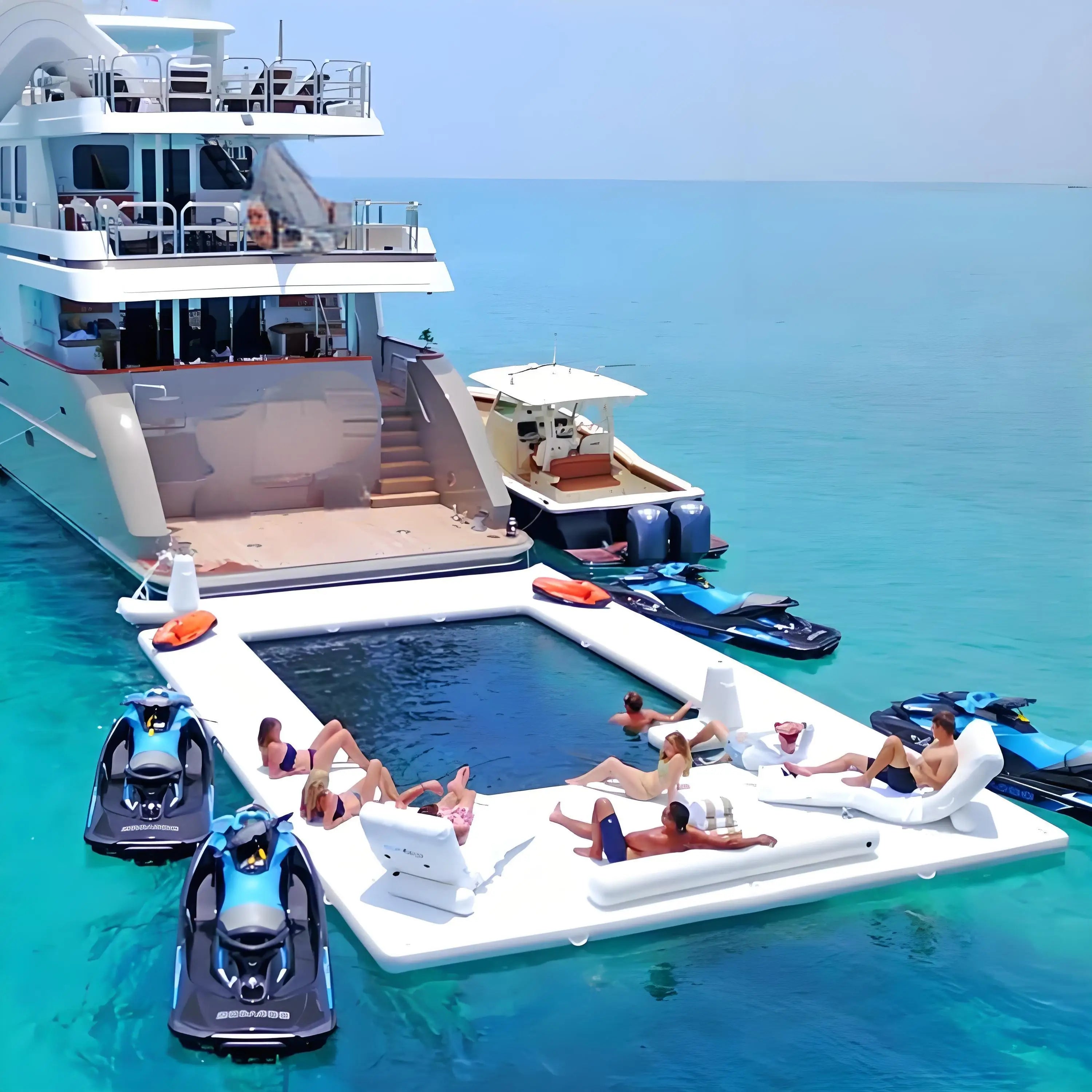 Inflatable Floating Water Park with Net