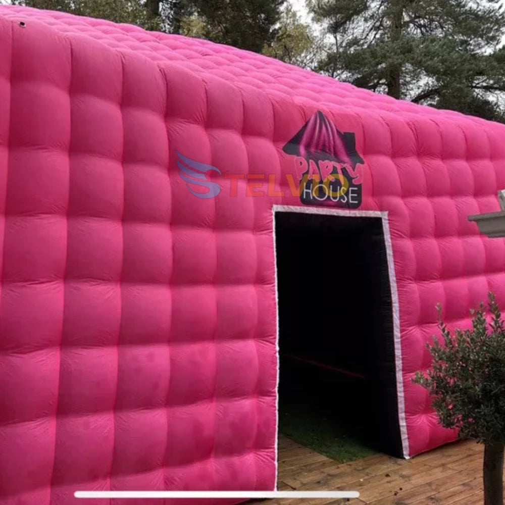 Inflatable Tent Disco House Pink LED Nightclub Party