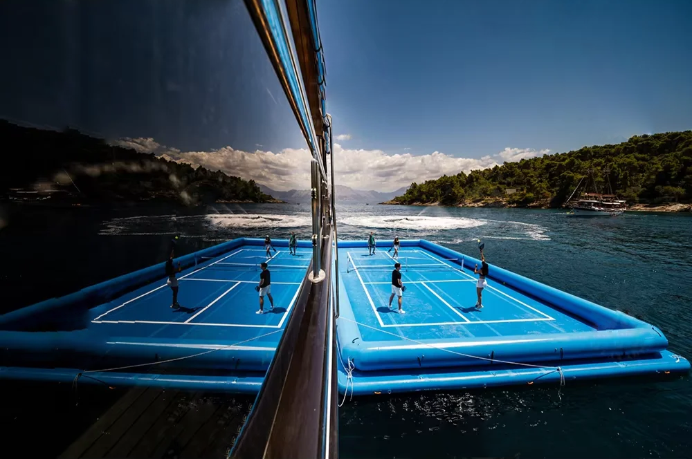 Floating Inflatable Pickleball Tennis Court