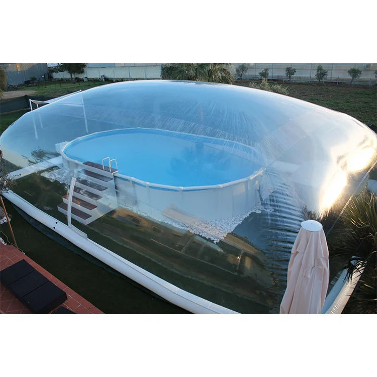 Tente dôme gonflable transparente géante pour piscine