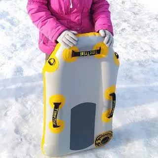 Foldable Inflatable Snow Tube with Handles for Skiing
