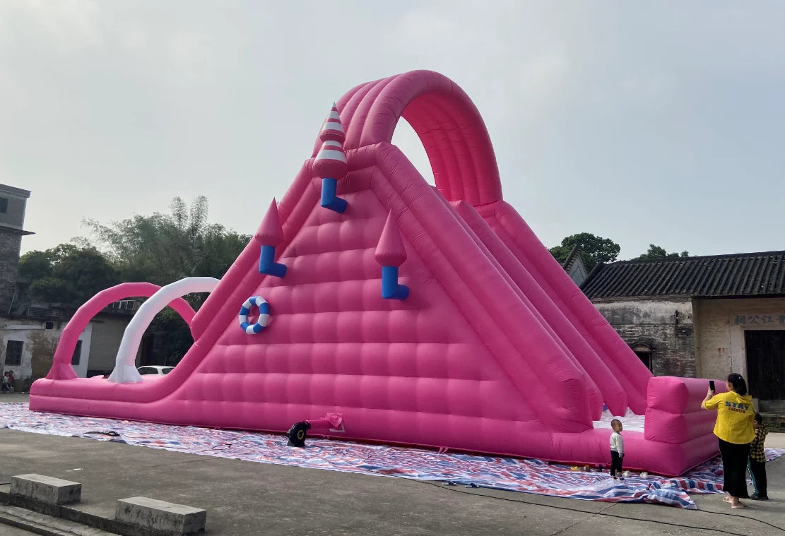 Inflatable Triple Lane Water Slide for Summer Fun