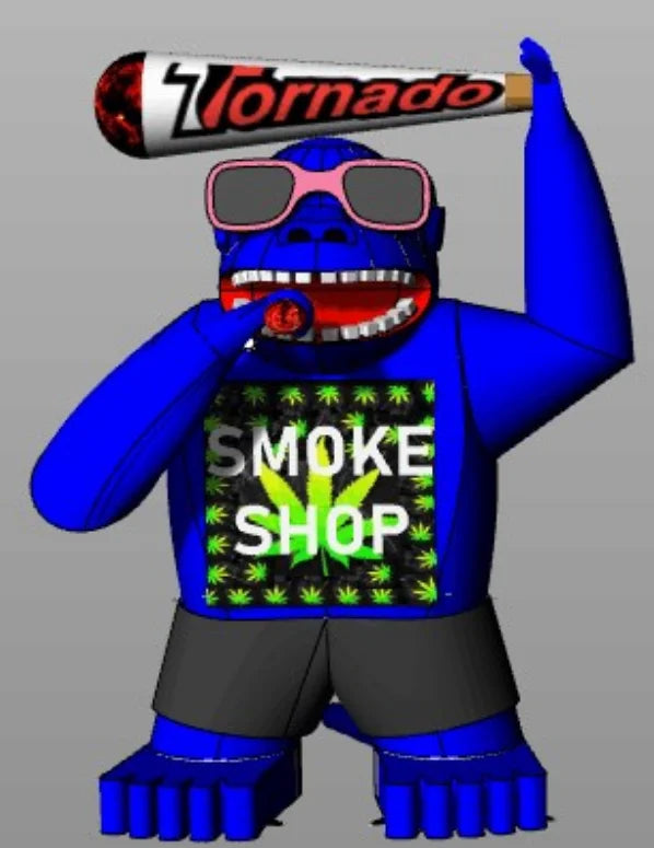 Giant Inflatable Gorilla for Smoke Shop Advertising