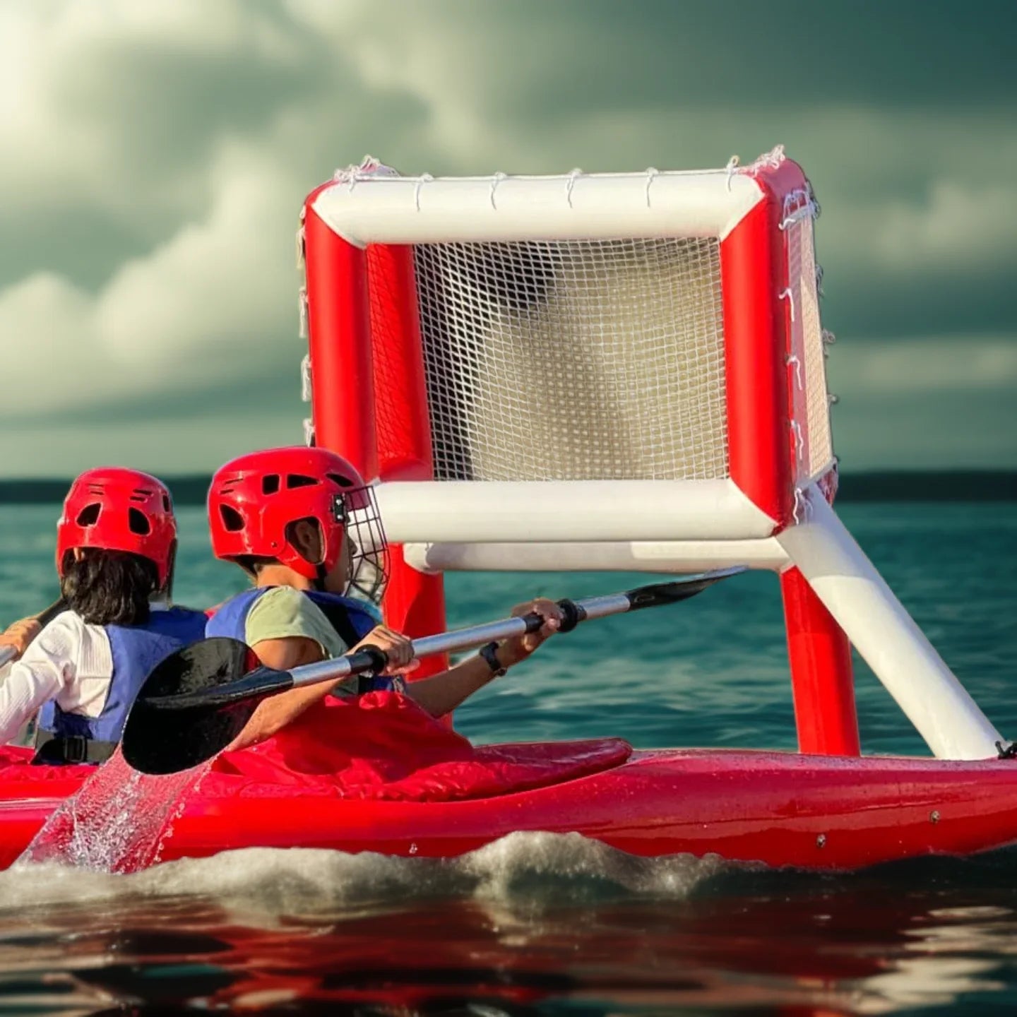 Inflatable Water Polo Goal CE Certified Multiplayer Competitions