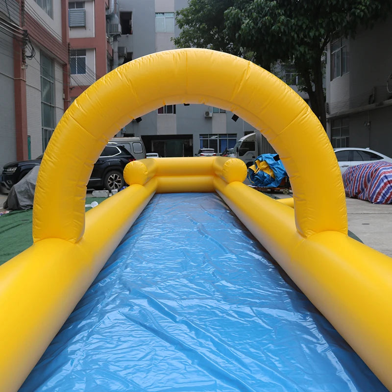 Yellow and Blue Inflatable Slip N Slide Water Slide