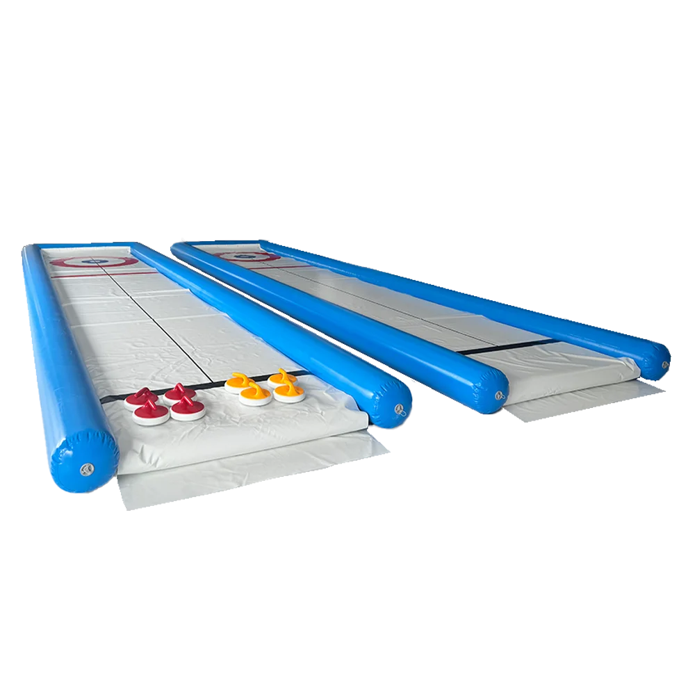 Inflatable Curling Mat with Stones for All Ages