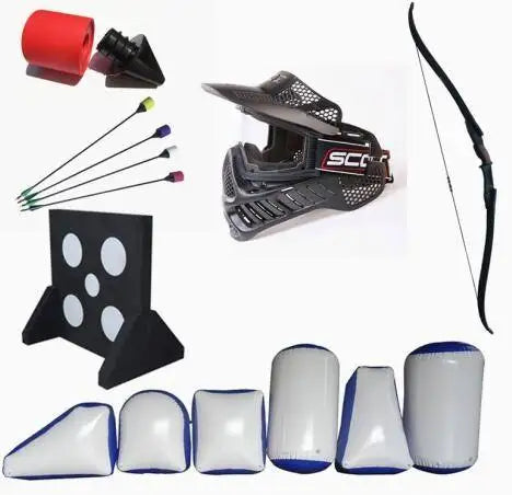 Inflatable Archery Tag Bunkers Set Outdoors