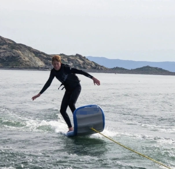 Inflatable Toboggan Slide Durable Snow Tube for Outdoor Fun