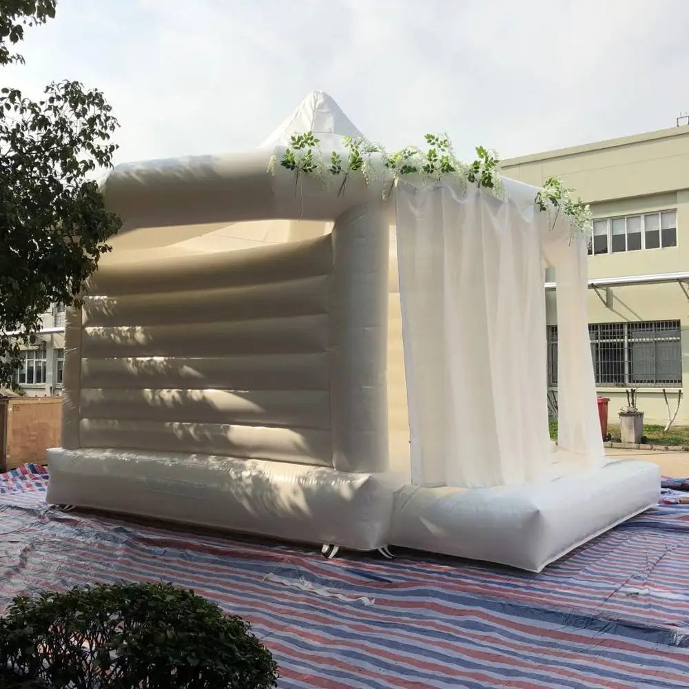 White Inflatable Bounce Castle for Weddings and Events