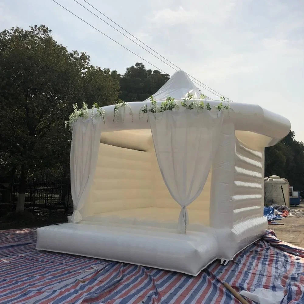 White Inflatable Bounce Castle for Weddings and Events