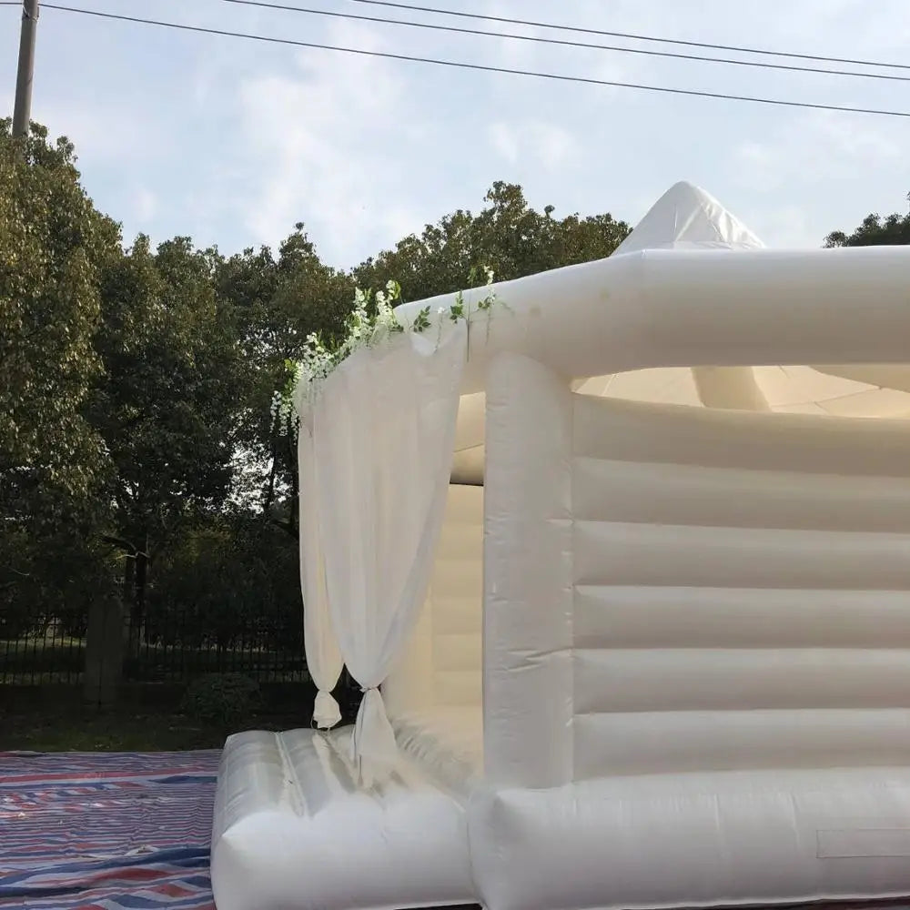White Inflatable Bounce Castle for Weddings and Events