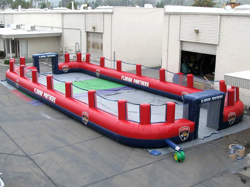 Giant Inflatable Hockey Rink with Built-In Blower