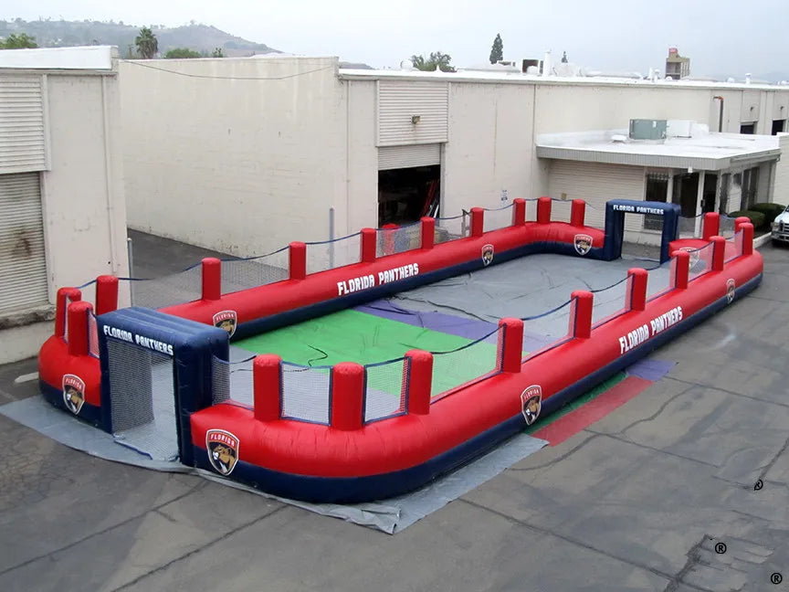 Giant Inflatable Hockey Rink with Built-In Blower