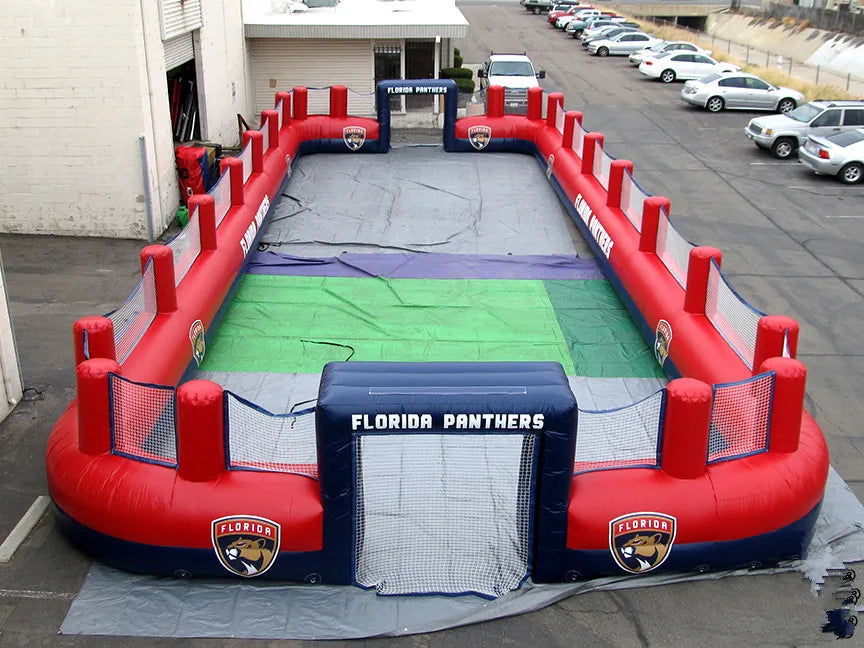 Giant Inflatable Hockey Rink with Built-In Blower