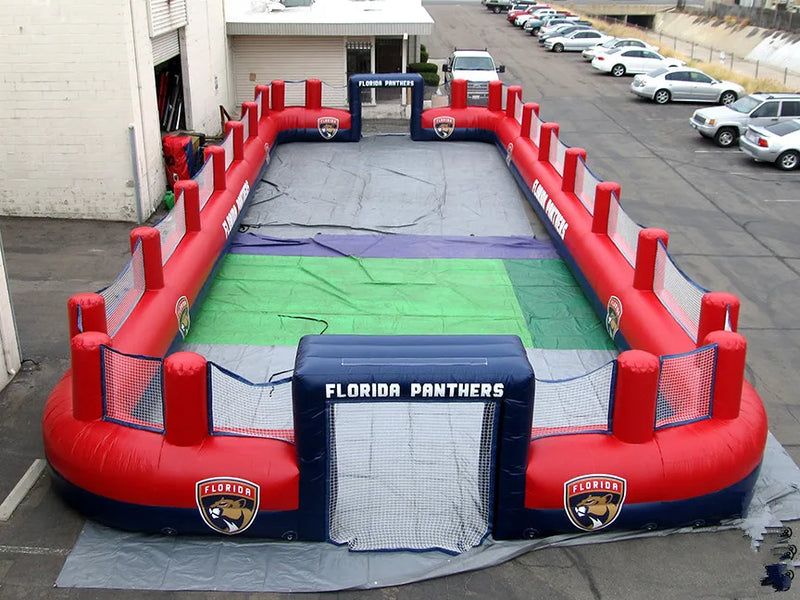 Giant Inflatable Hockey Rink with Built-In Blower