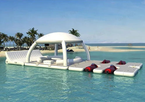 Inflatable Water Dock Platform with Tent
