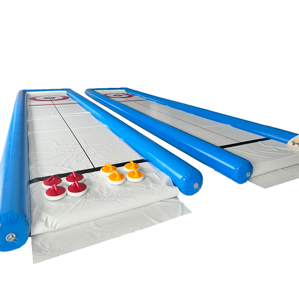 Inflatable Curling Mat with Stones for All Ages