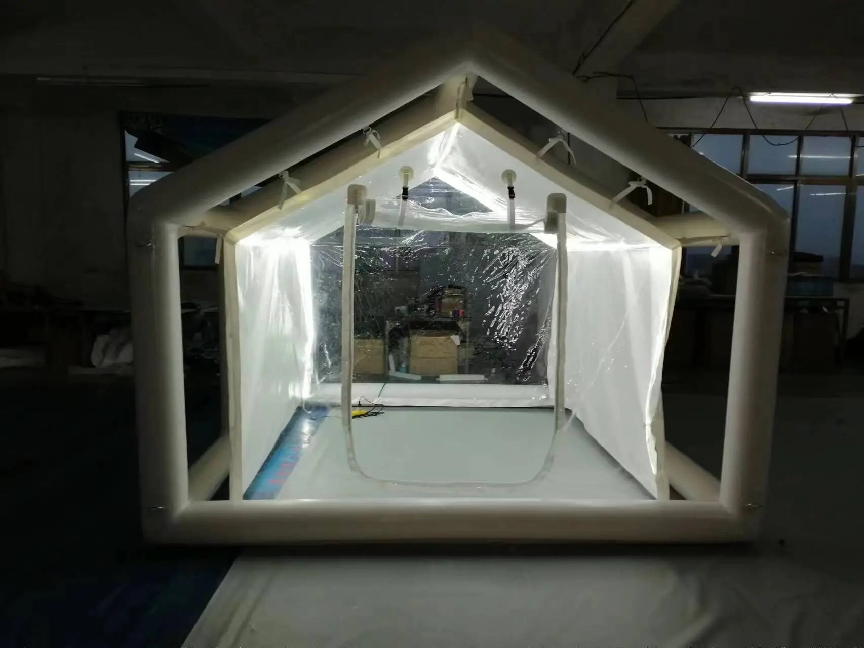 Inflatable Dome Camp Tent Waterproof PVC Tarpaulin 10 FT