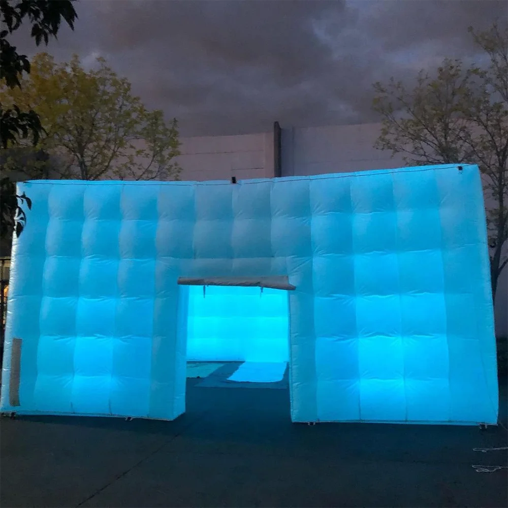 Aufblasbares Partyzelt mit LED-Licht im Freien