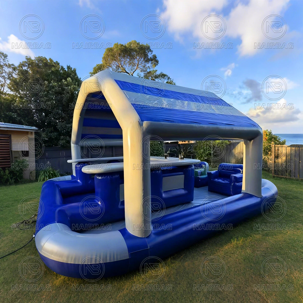 Inflatable Pool Bar Tent With Awning Backyard Events