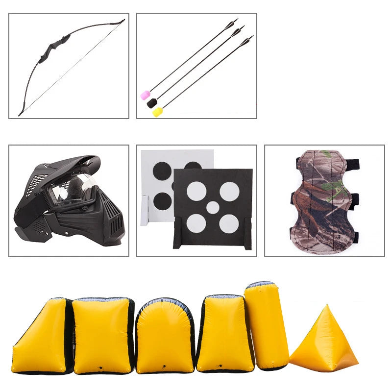 Inflatable Archery Tag Bunkers Set Outdoors