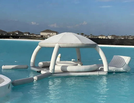 Inflatable Water Dock Platform with Tent
