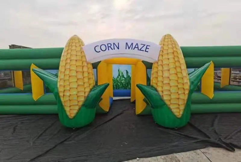 Inflatable Corn Maze Obstacle Course Fun