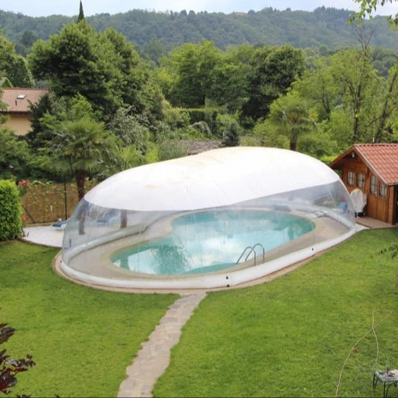 Tente dôme gonflable transparente géante pour piscine